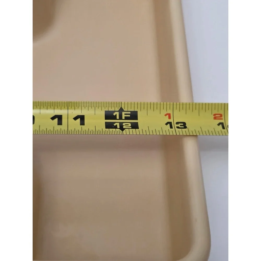 Vintage Rubbermaid Utensil Cutlery Tray Drawer Organizer Tan Plastic